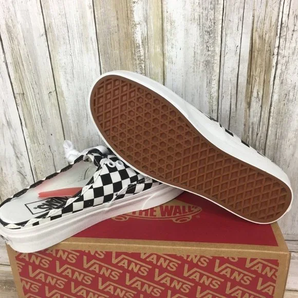 Vans Authentic Mule Checkerboard Black/Truwht🏁 AUA - Picture 8 of 14